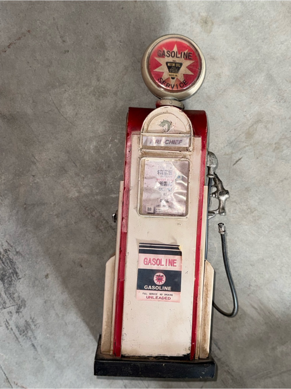 Vintage Gas Pump Cigarette Dispenser Coin Bank Gasoline station decor